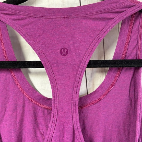Lululemon Yogi Racer Back III Tank Top size 8 in Heathered regal plum - Picture 5 of 7